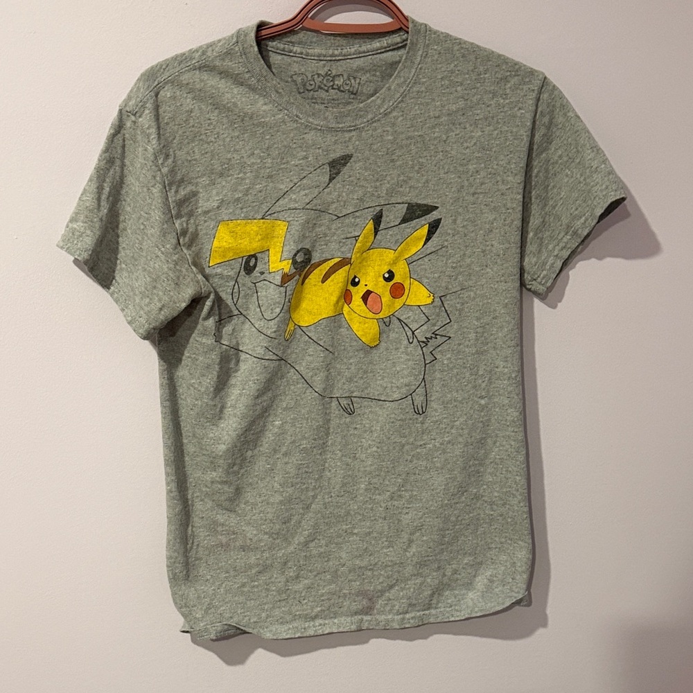 Gray Pokémon Pikachu T-Shirt